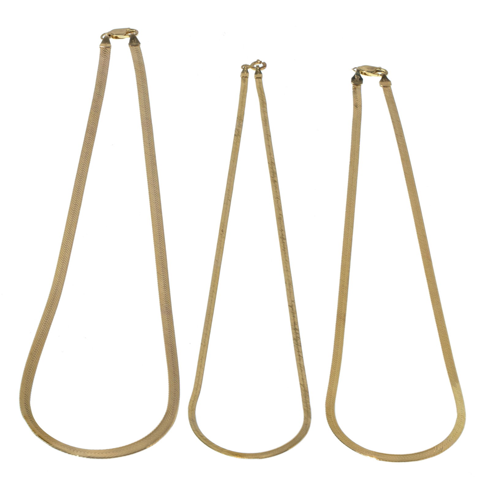 14k Yellow Gold Herringbone Necklaces (1 of 1)