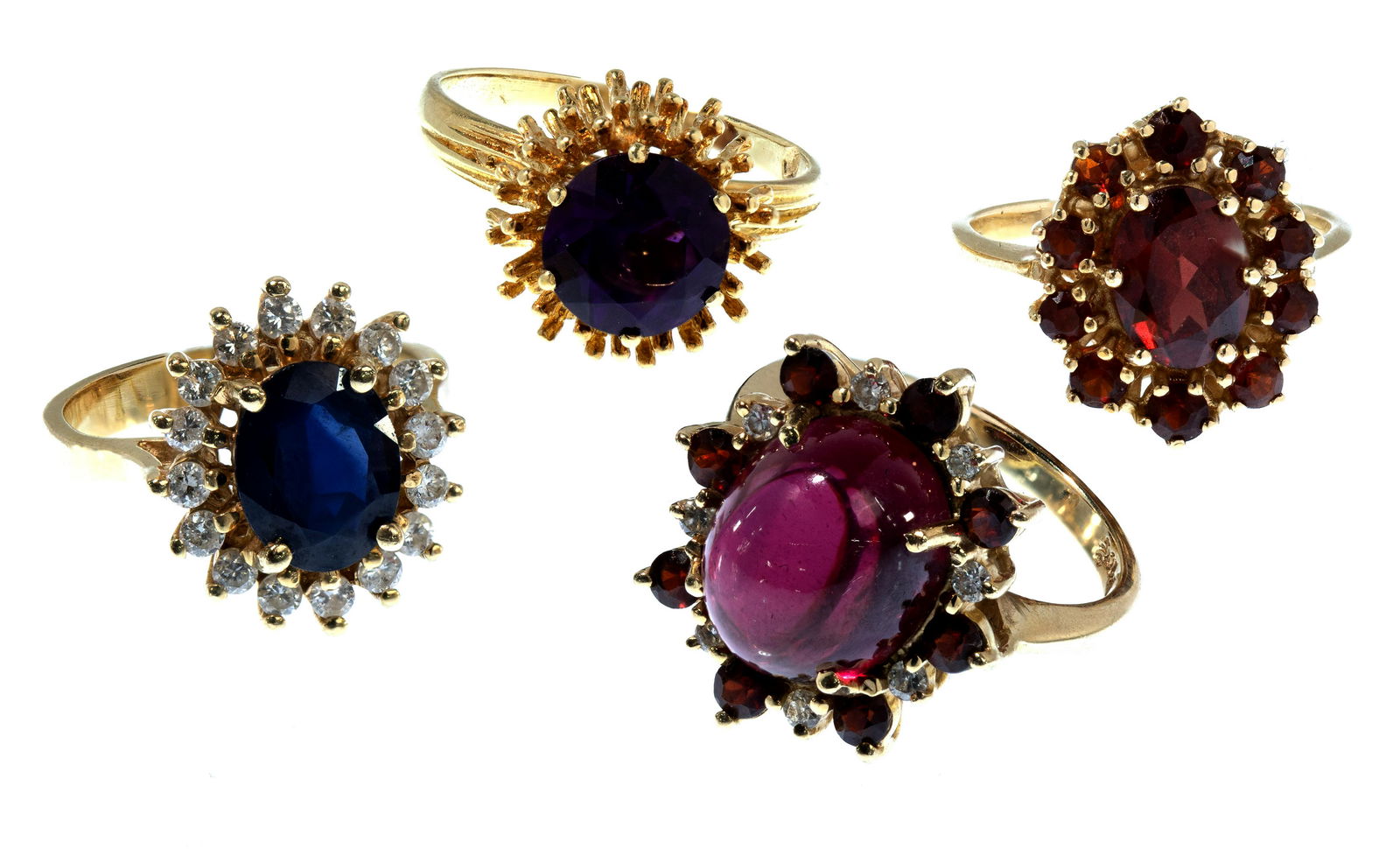 14k Yellow Gold, Gemstone and Diamond Ring Assortment (1 of 1)