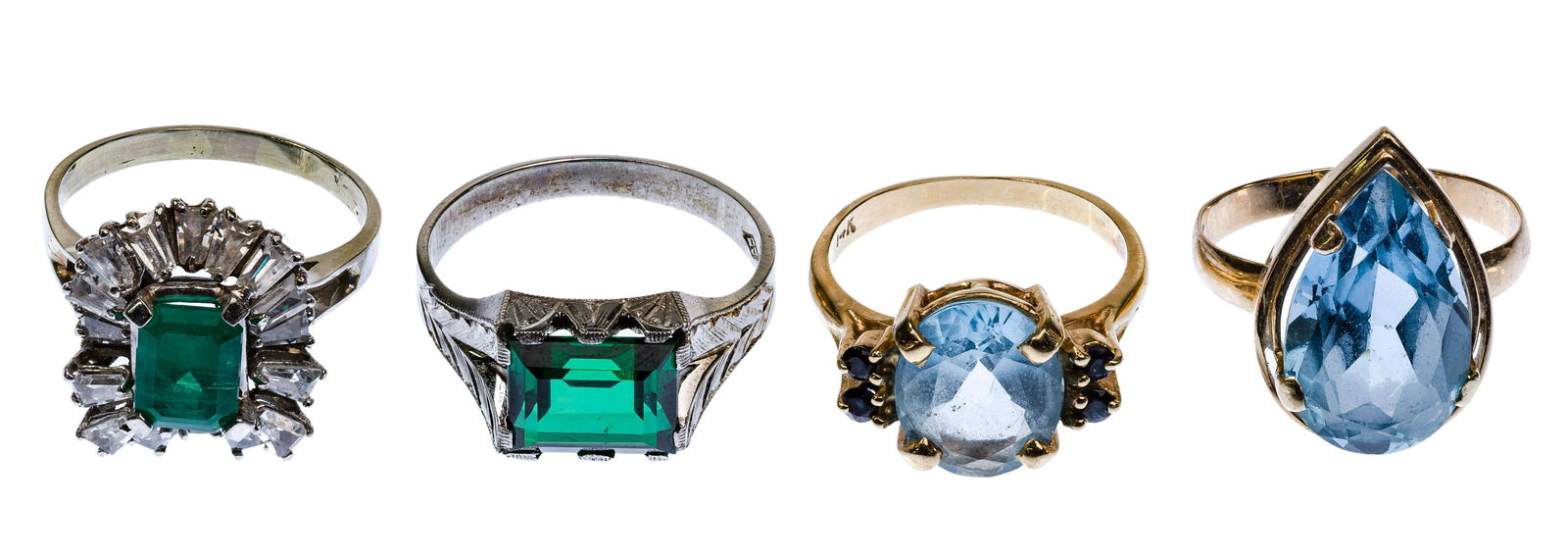 14k White and Yellow Gold and Gemstone Rings (1 of 1)