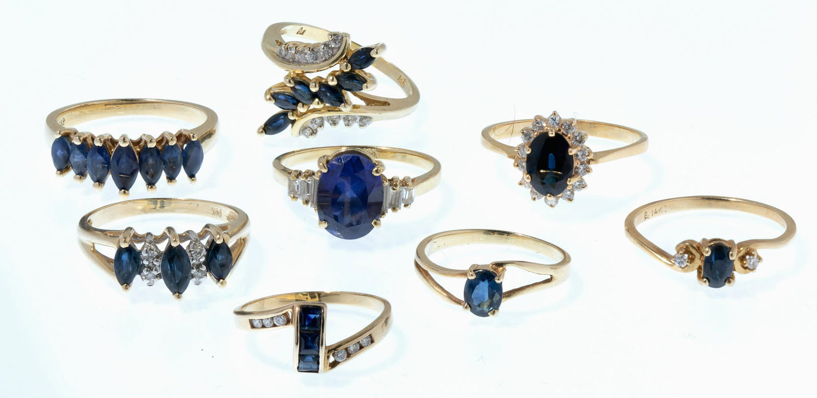 14k Yellow Gold, Gemstone and Diamond Ring Assortment (1 of 1)