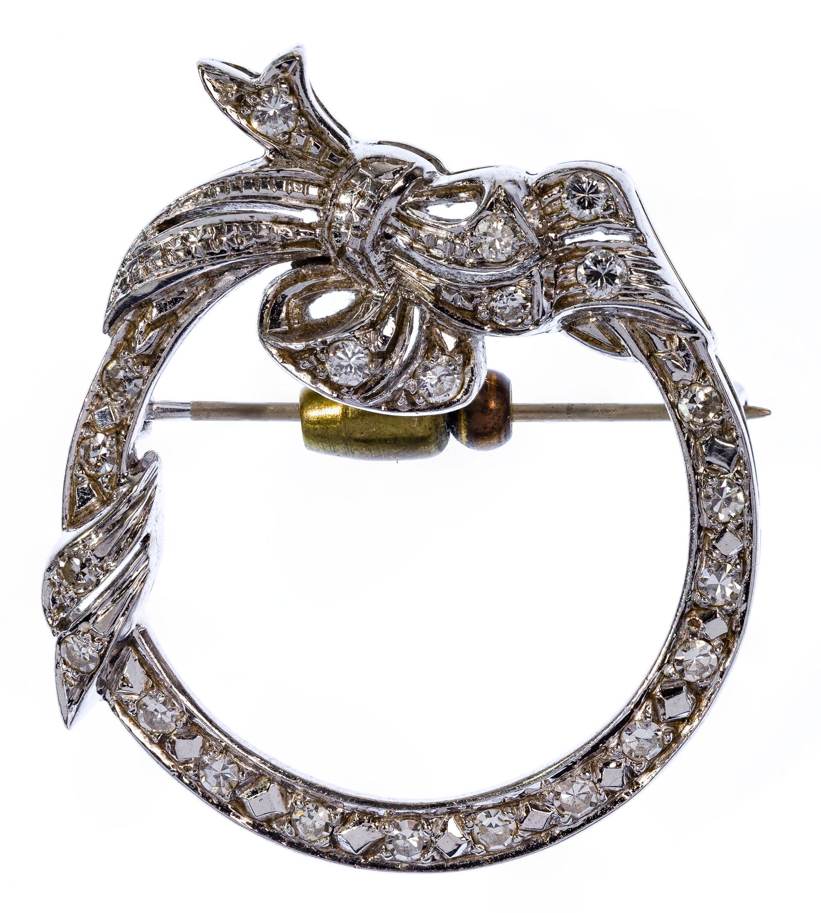 18k White Gold and Diamond Brooch (1 of 2)