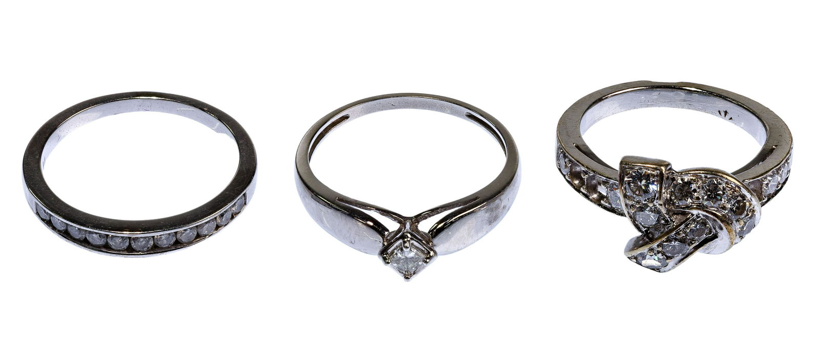 18k and 10k White Gold and Diamond Rings (1 of 2)