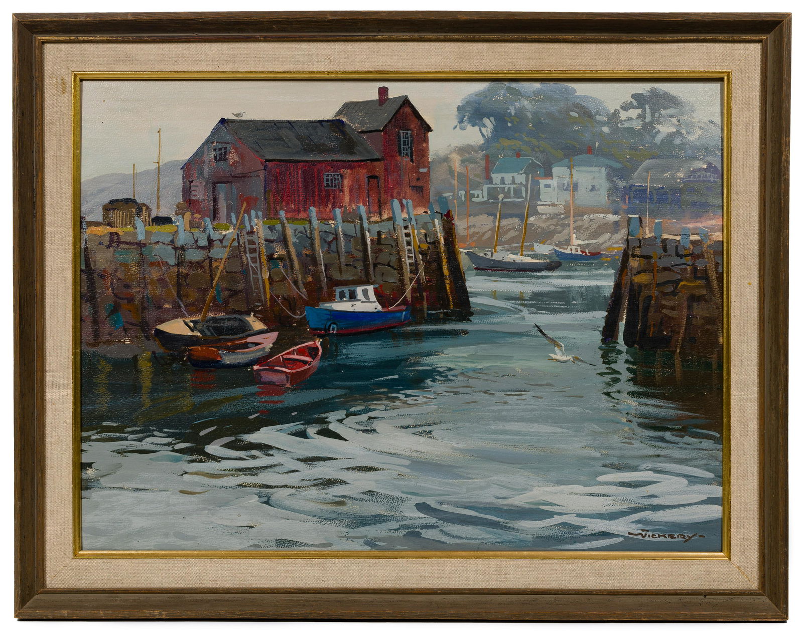 Charles Vickery (American, 1913-1998) Oil on (1 of 4)