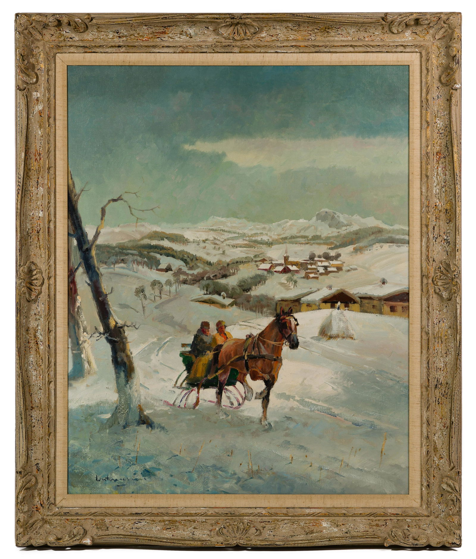 Ludwig Gschossmann (German, 1894-1988) 'Snow' Oil on (1 of 6)