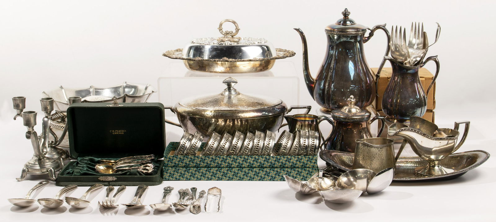 Silverplate Hollowware and Flatware Assortment (1 of 1)