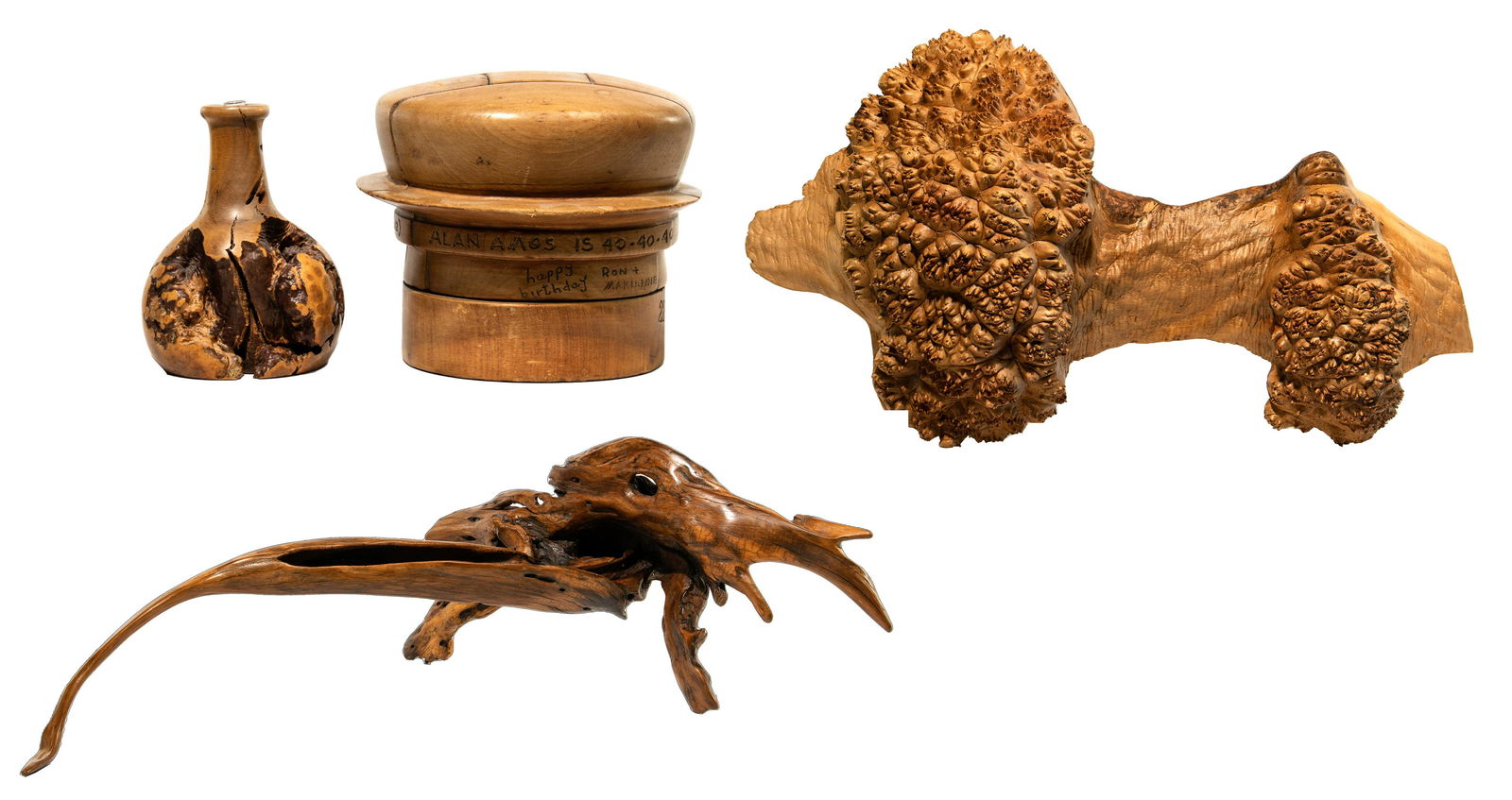 Natural and Carved Wood Object Assortment (1 of 4)