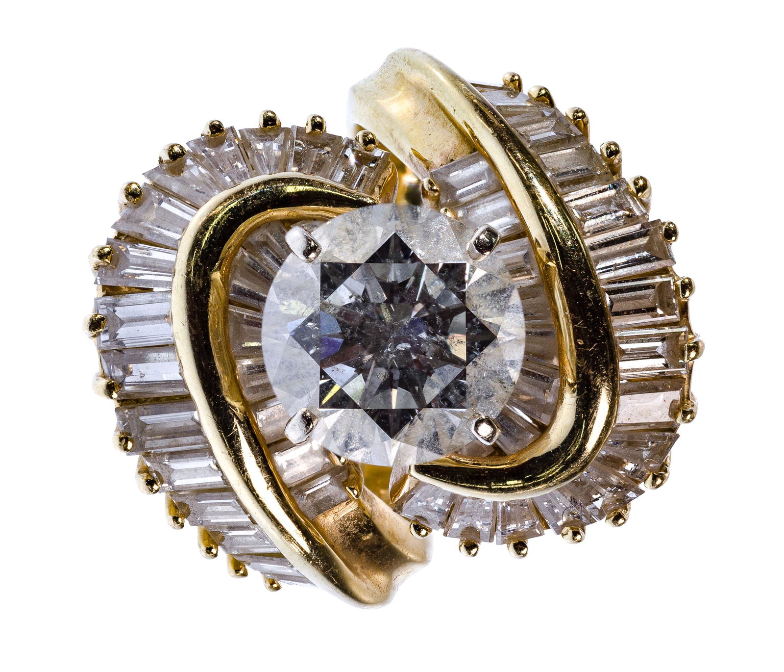14k Yellow Gold and 4.06 Carat Diamond Ring (1 of 3)
