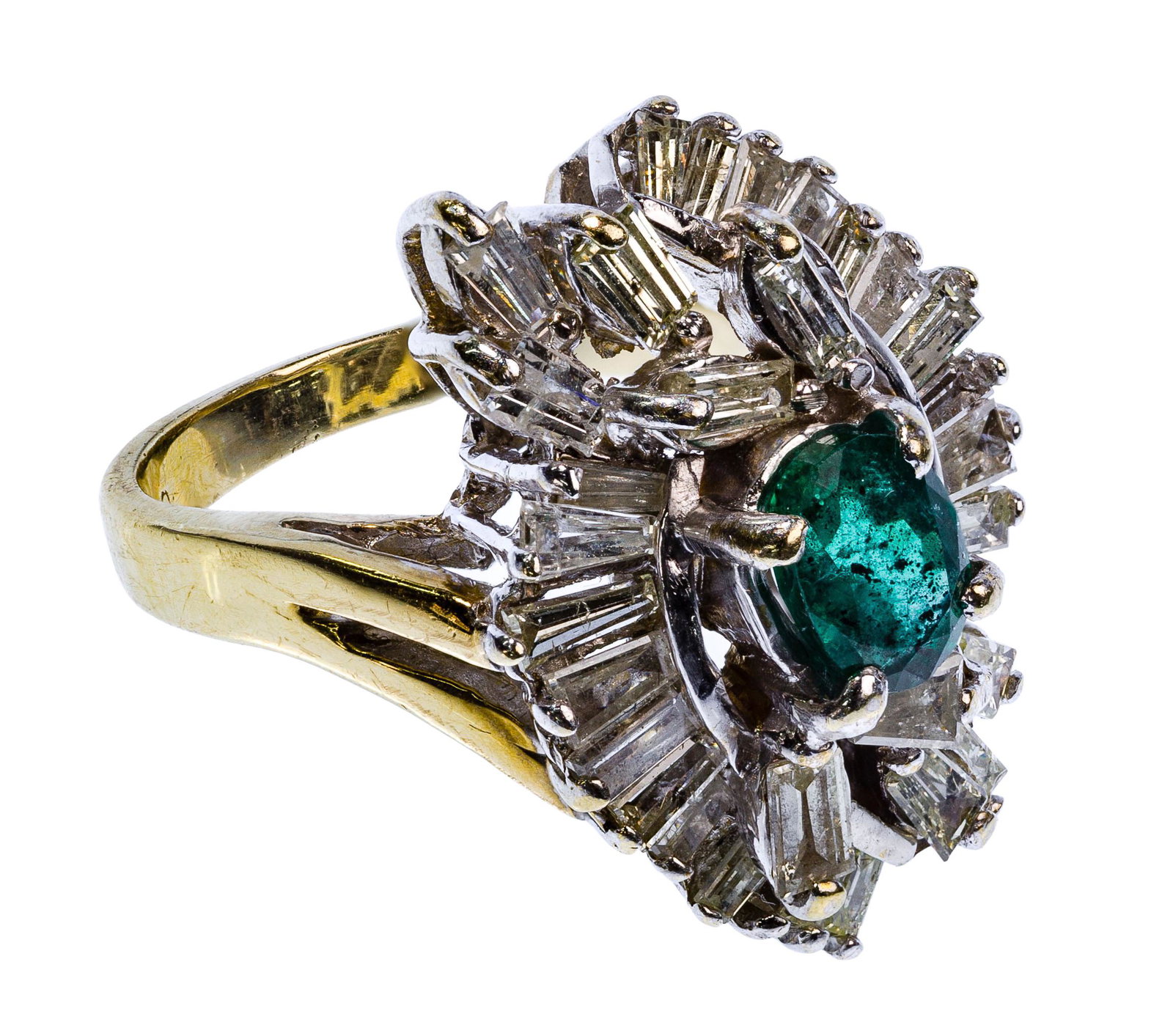 14k Gold, Emerald and Diamond Ring (1 of 2)