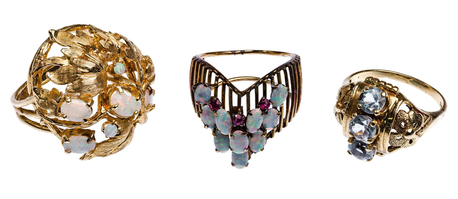 14k Yellow Gold and Gemstone Ring Assortment (1 of 2)