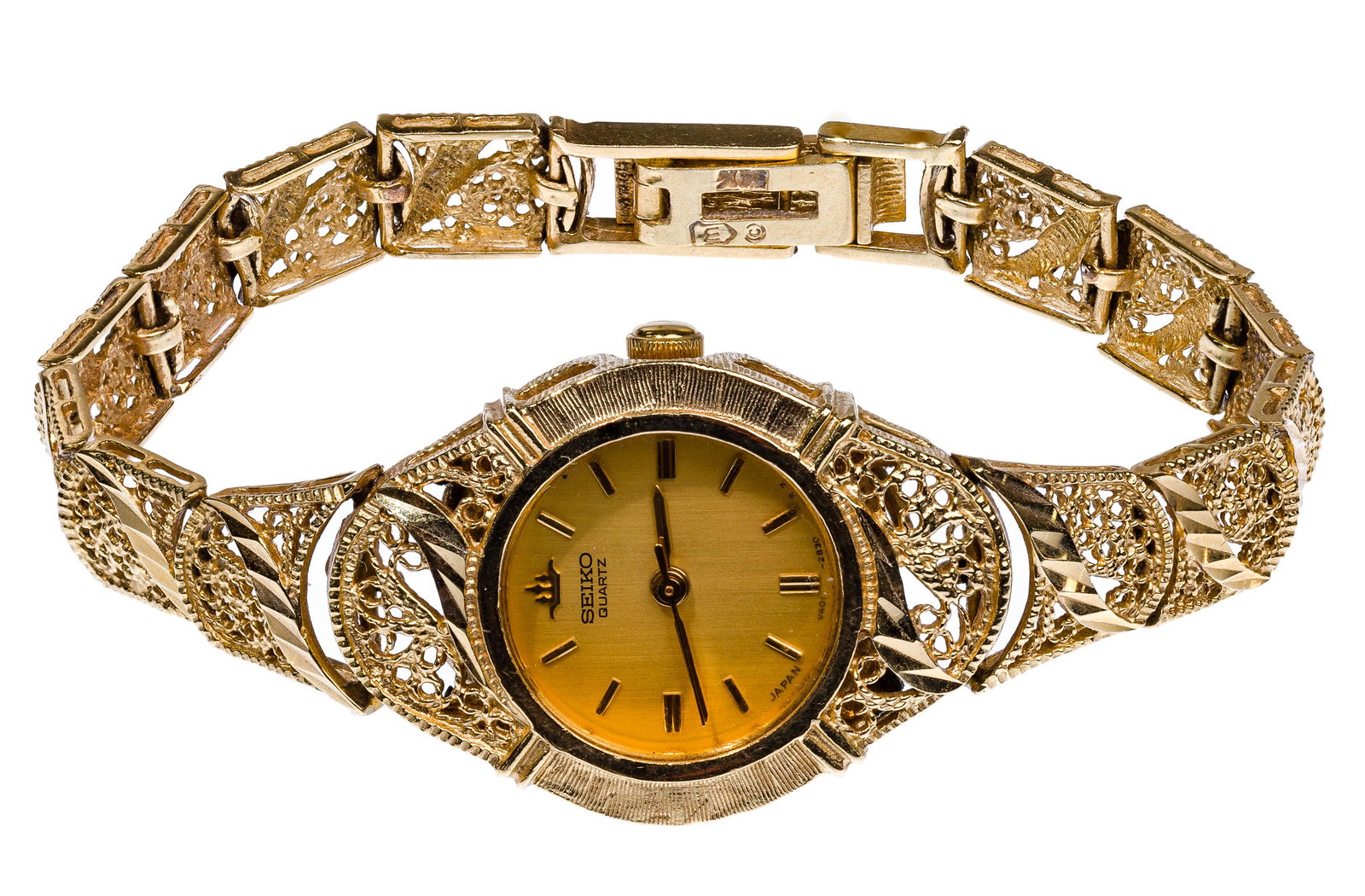 14k Yellow Gold Watch Band with Seiko Insert (1 of 5)