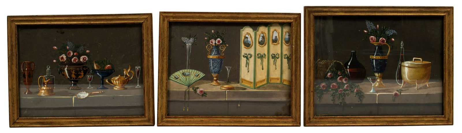 Unknown Artist (French, 18th-19th Century) Gouache on Board Assortment (1 of 2)