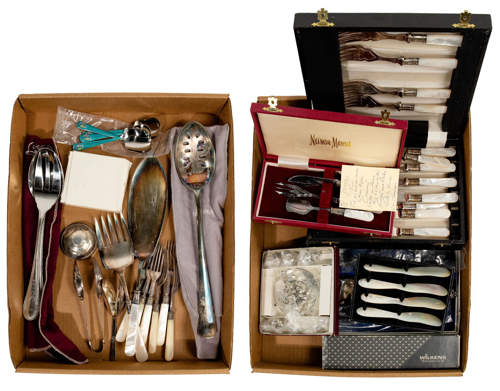 Silverplate and Mother of Pearl Utensil Assortment (1 of 1)