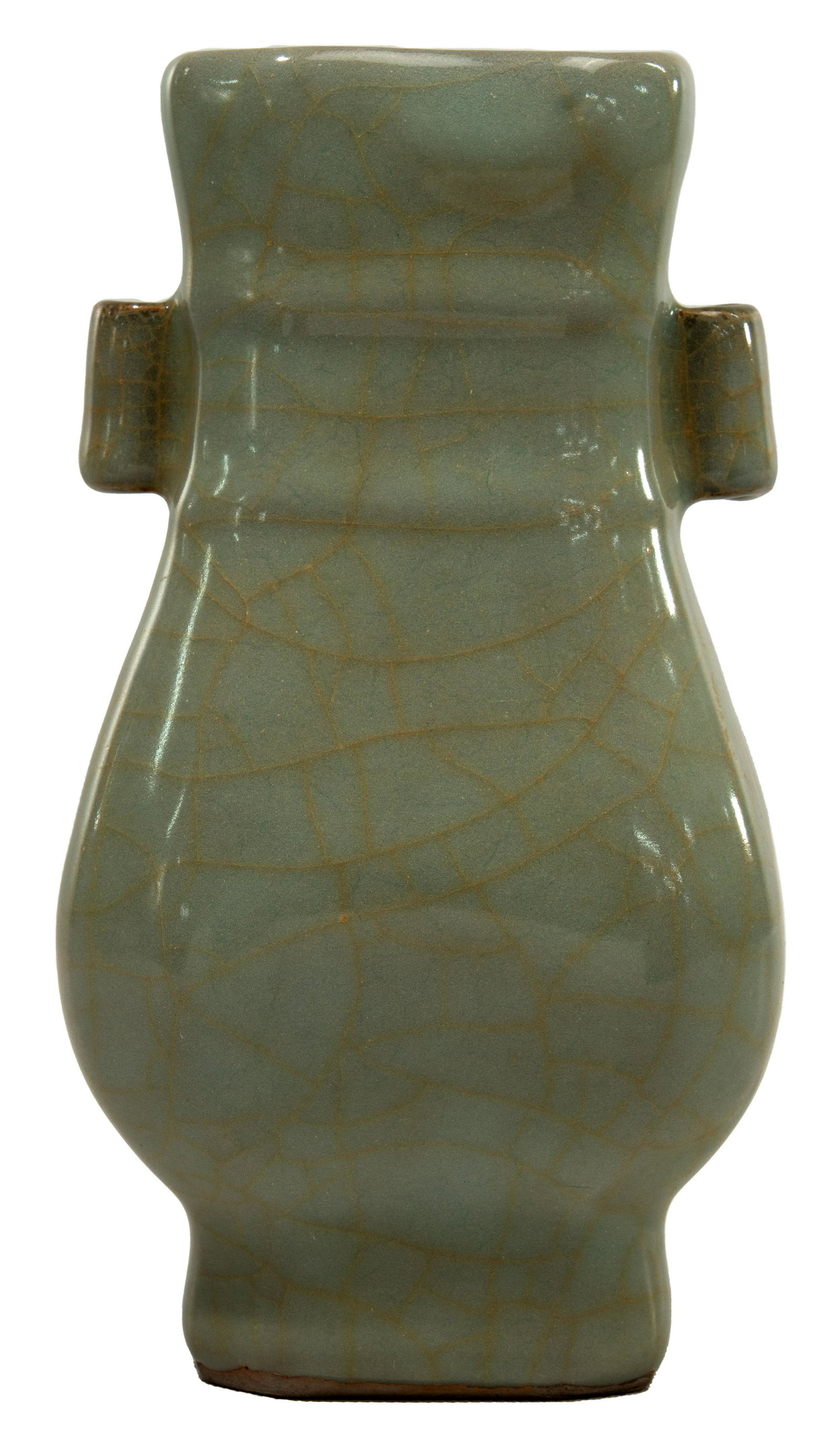 Chinese Celadon Crackle Glazed Porcelain Hu Vase (1 of 3)
