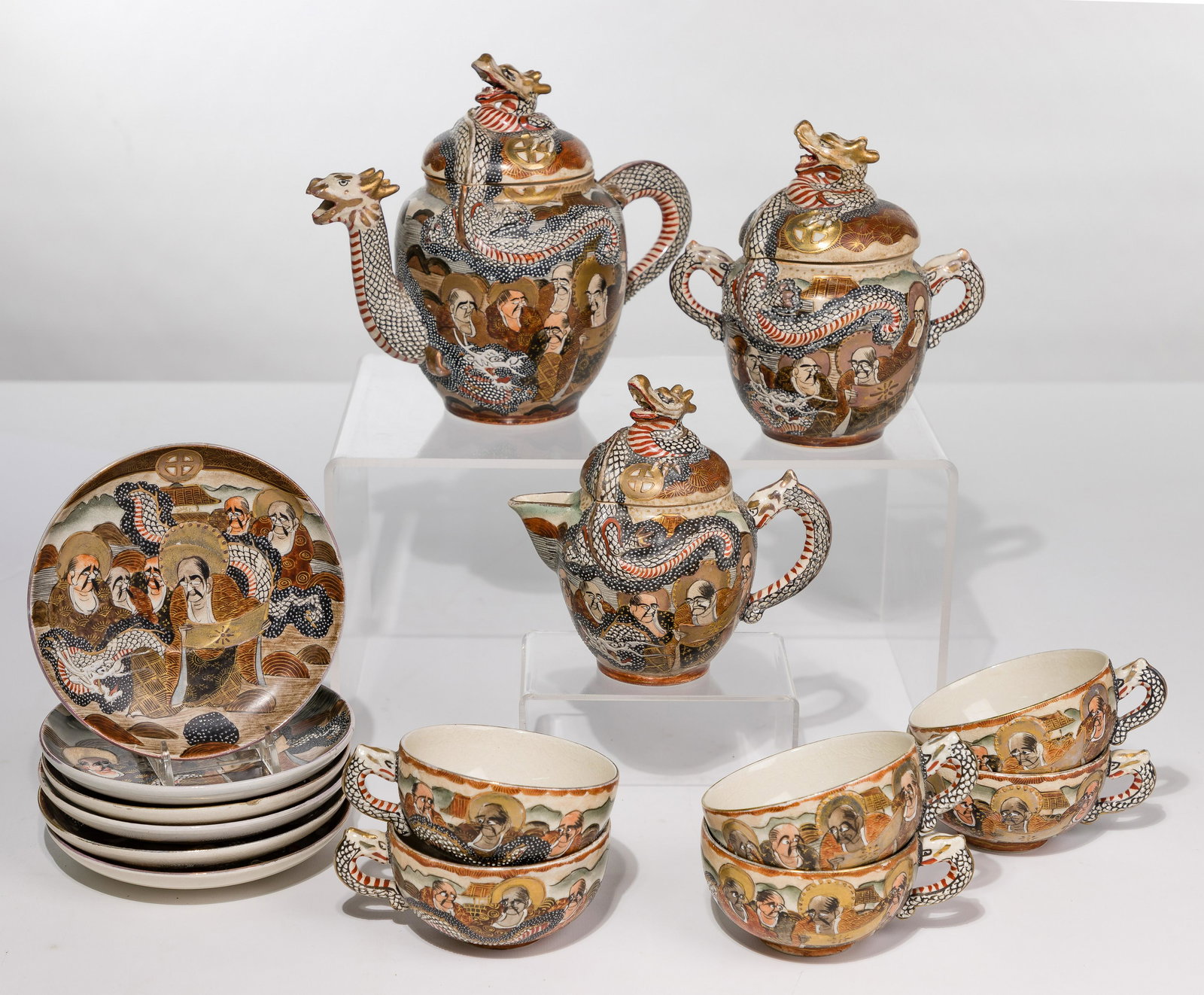 Japanese Satsuma Ware Tea Service (1 of 4)