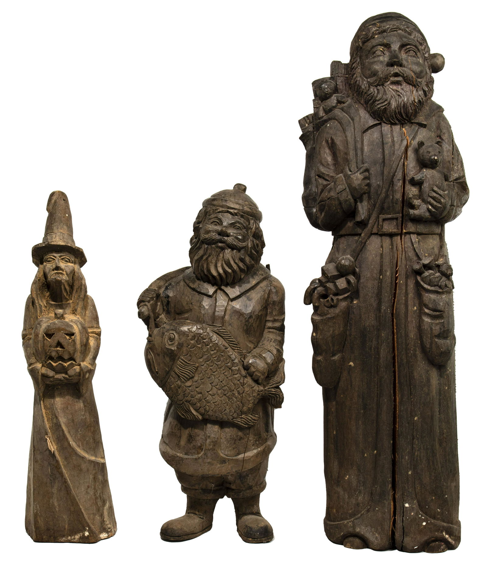 Holiday Carved Wood Statues (1 of 1)