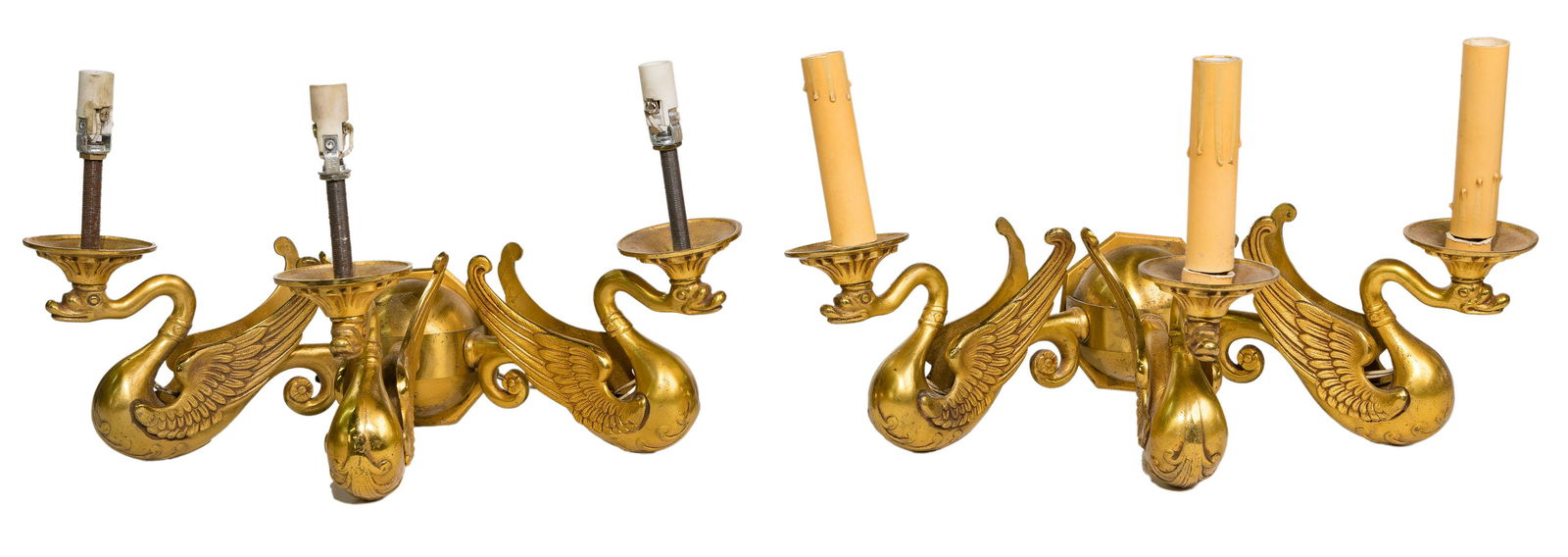 Swan Brass Wall Sconces (1 of 3)