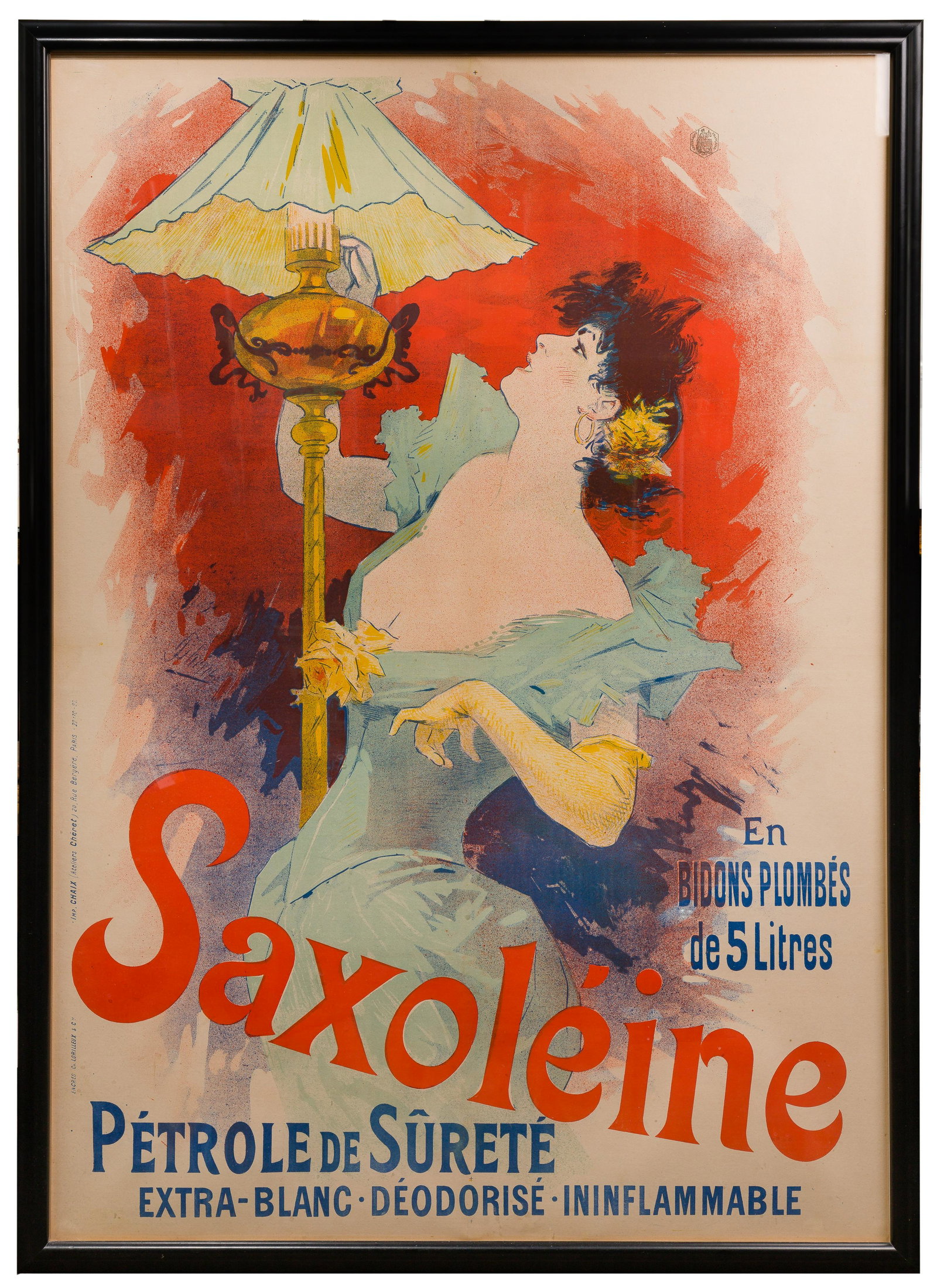 Jules Cheret (French, 1836-1932) 'Saxoleine' Poster (1 of 1)