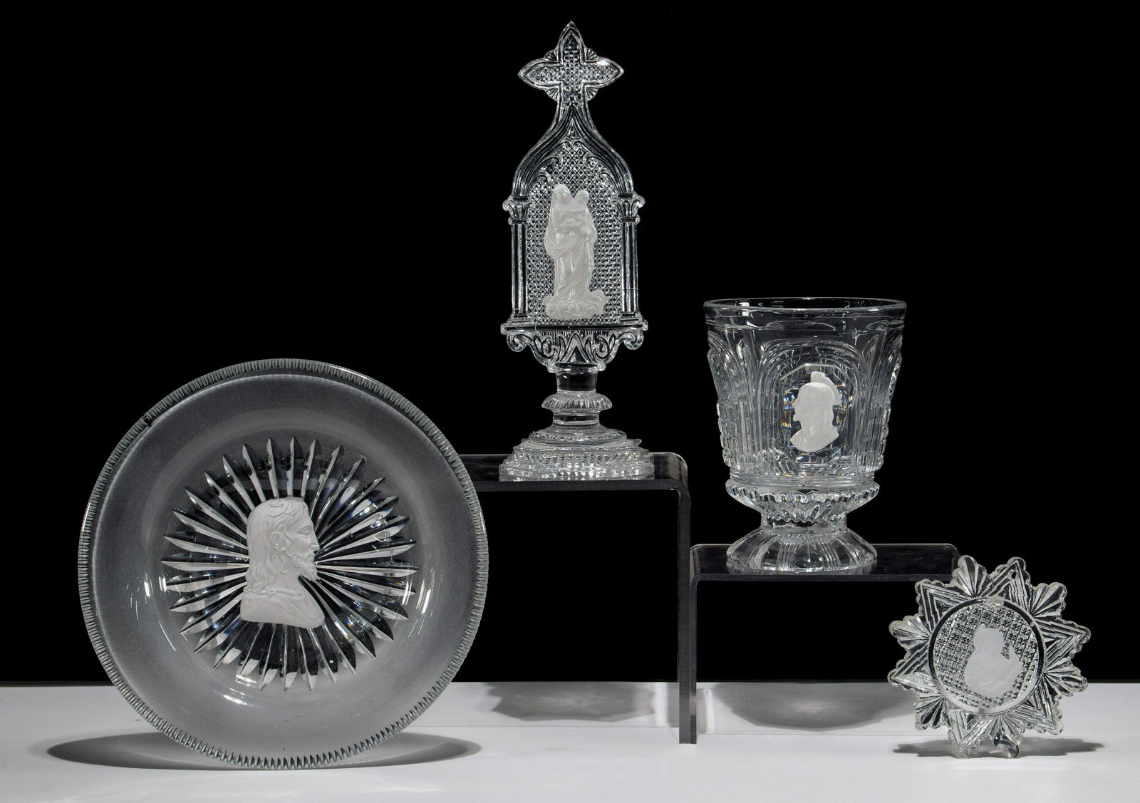 (Attributed to) Baccarat Sulphide Glass Assortment (1 of 6)