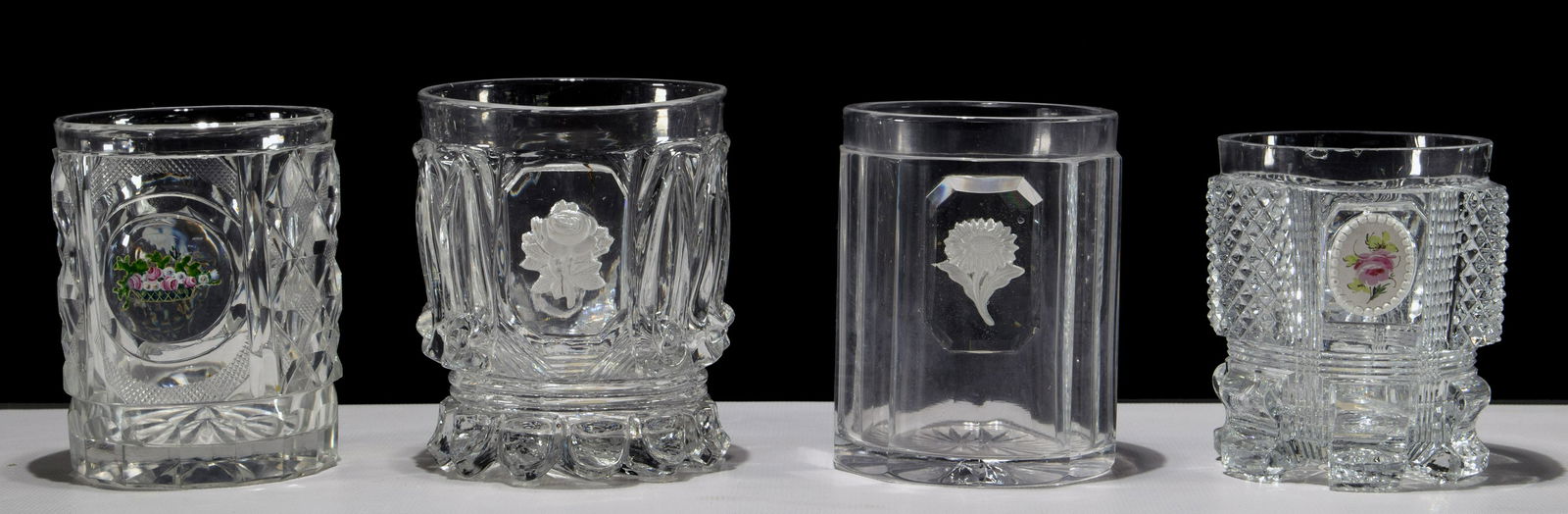 (Attributed to) Baccarat Sulphide Glass Tumbler Collection (1 of 1)