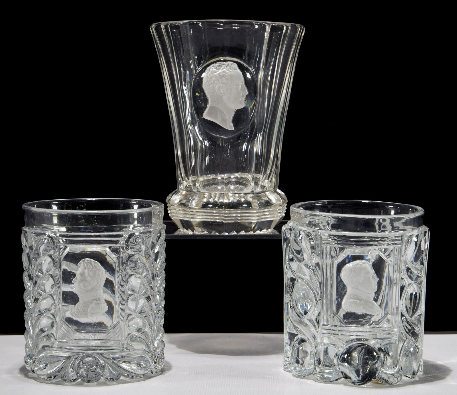 (Attributed to) Baccarat Sulphide Glass Tumblers (1 of 1)