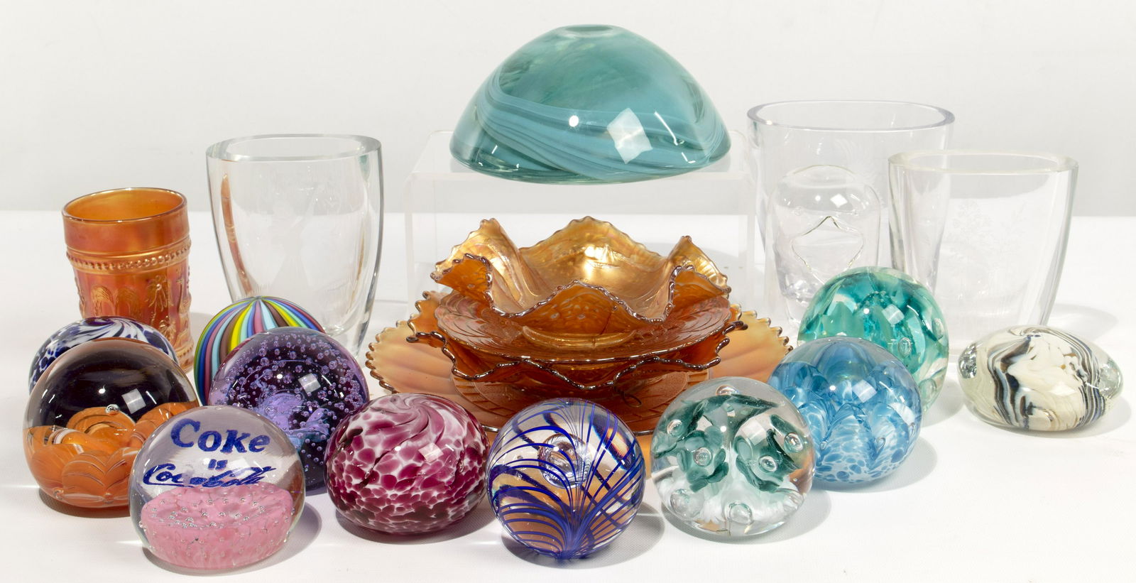 Paperweight and Glass Assortment (1 of 2)
