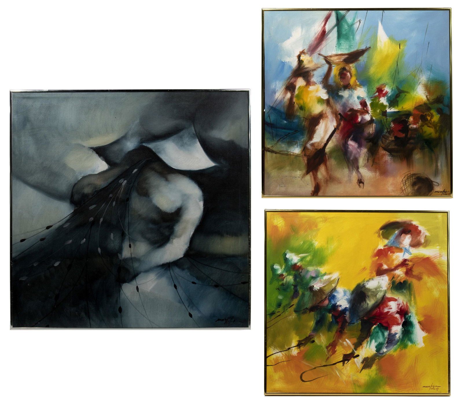 Adrian Morales (Filipino, 20th century) Oils on Canvas (1 of 10)