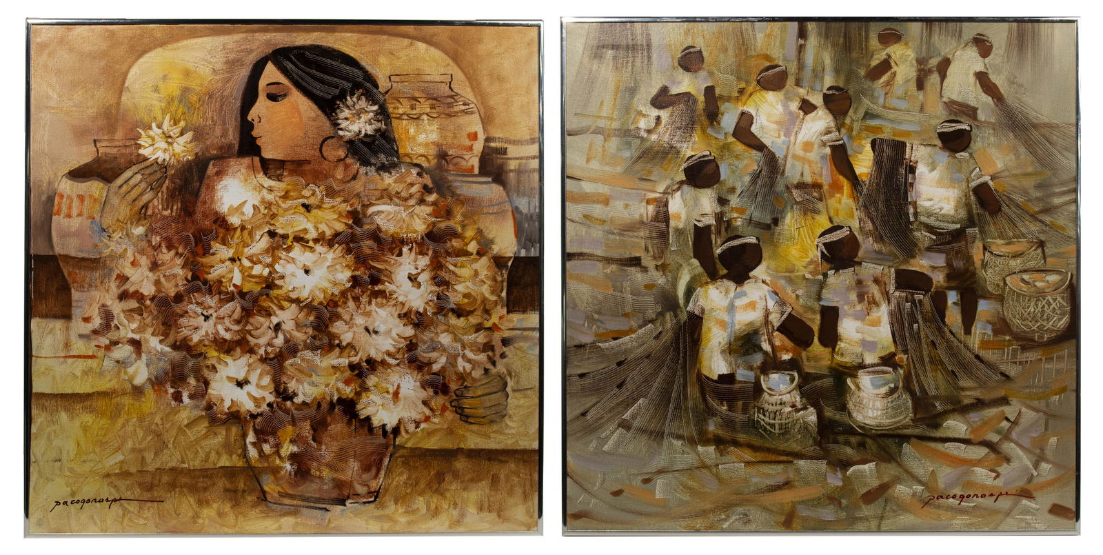 Paco Gorospe (Filipino, 1939-2002) Oils on Canvas (1 of 8)