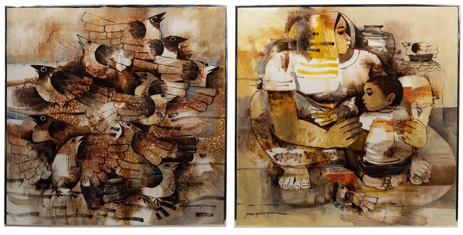 Paco Gorospe (Filipino, 1939-2002) Oils on Canvas (1 of 7)