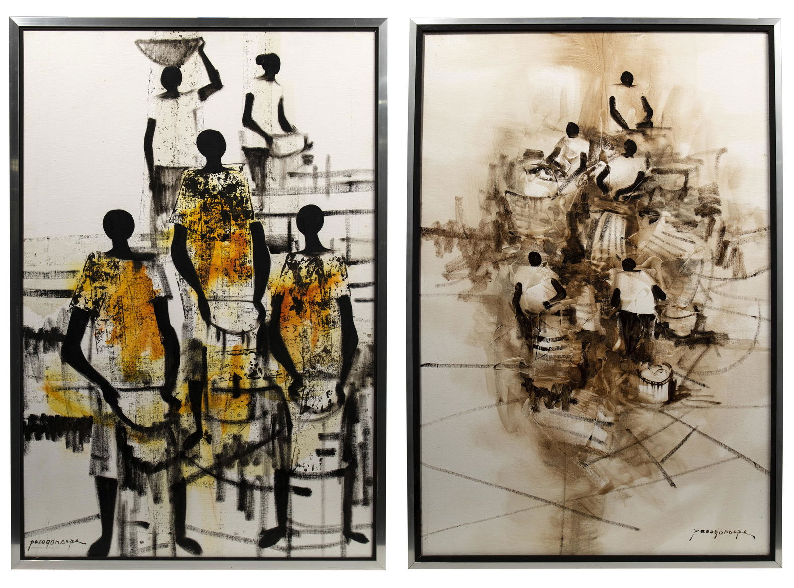 Paco Gorospe (Filipino, 1939-2002) Oils on Canvas (1 of 6)