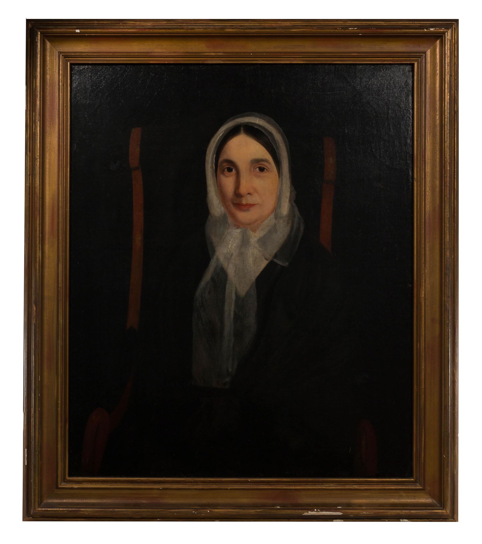 Unknown Artist (American, 19th century) 'Lydia Marie Hoxey' Oil on Canvas (1 of 2)