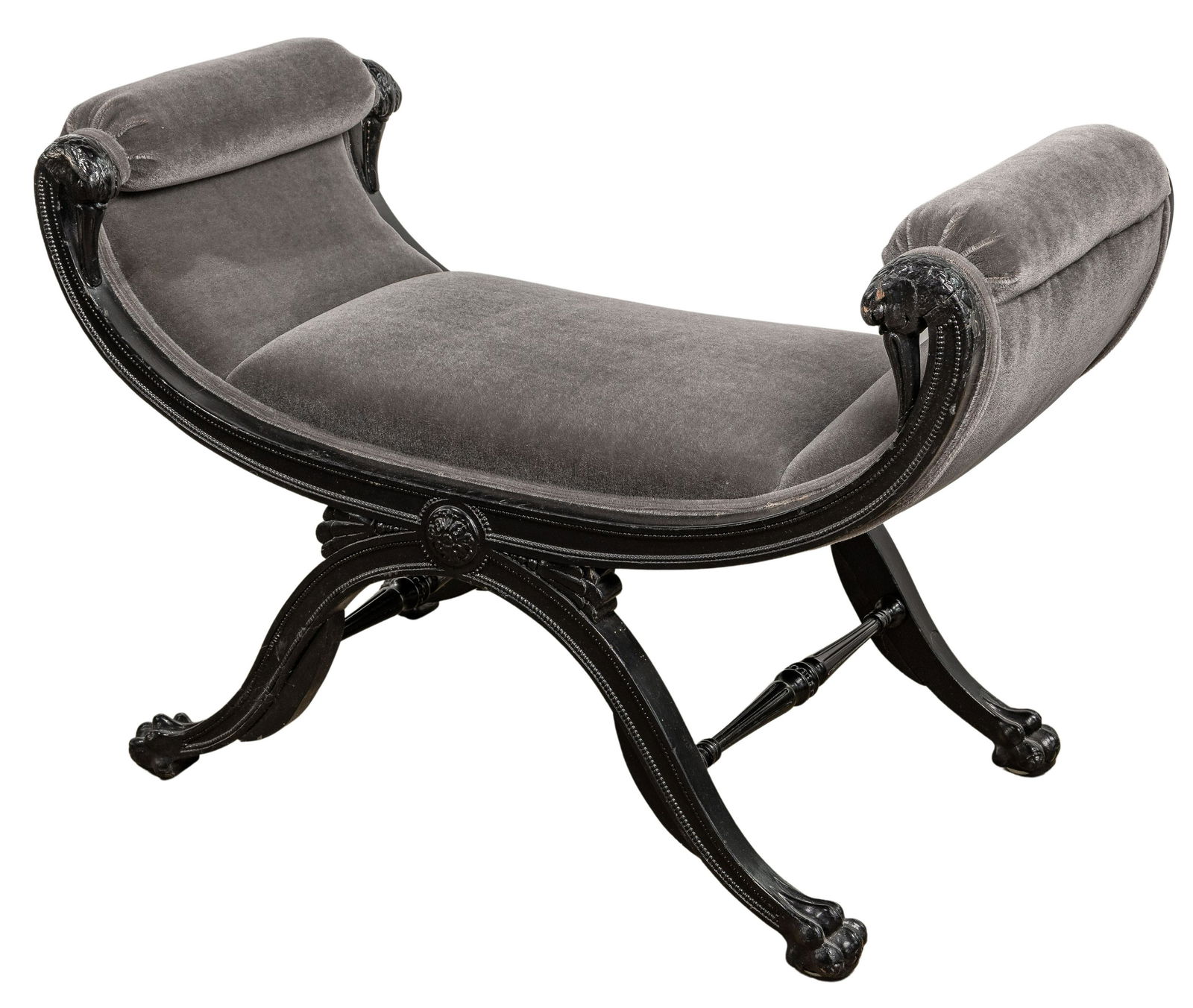 Regency Style Upholstered Bench (1 of 1)