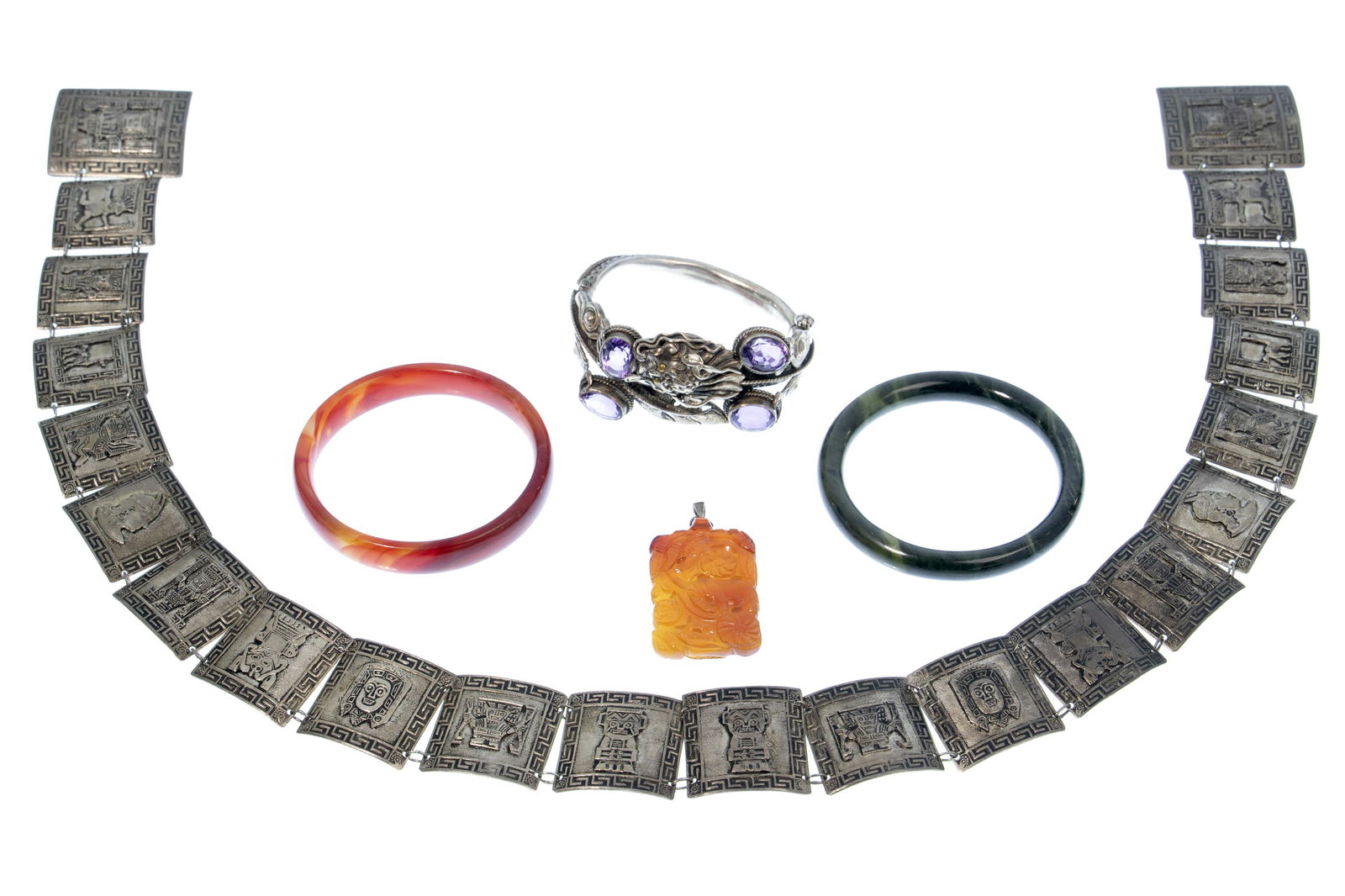 Sterling Silver, Quartz and Jade Jewelry Assortment (1 of 4)