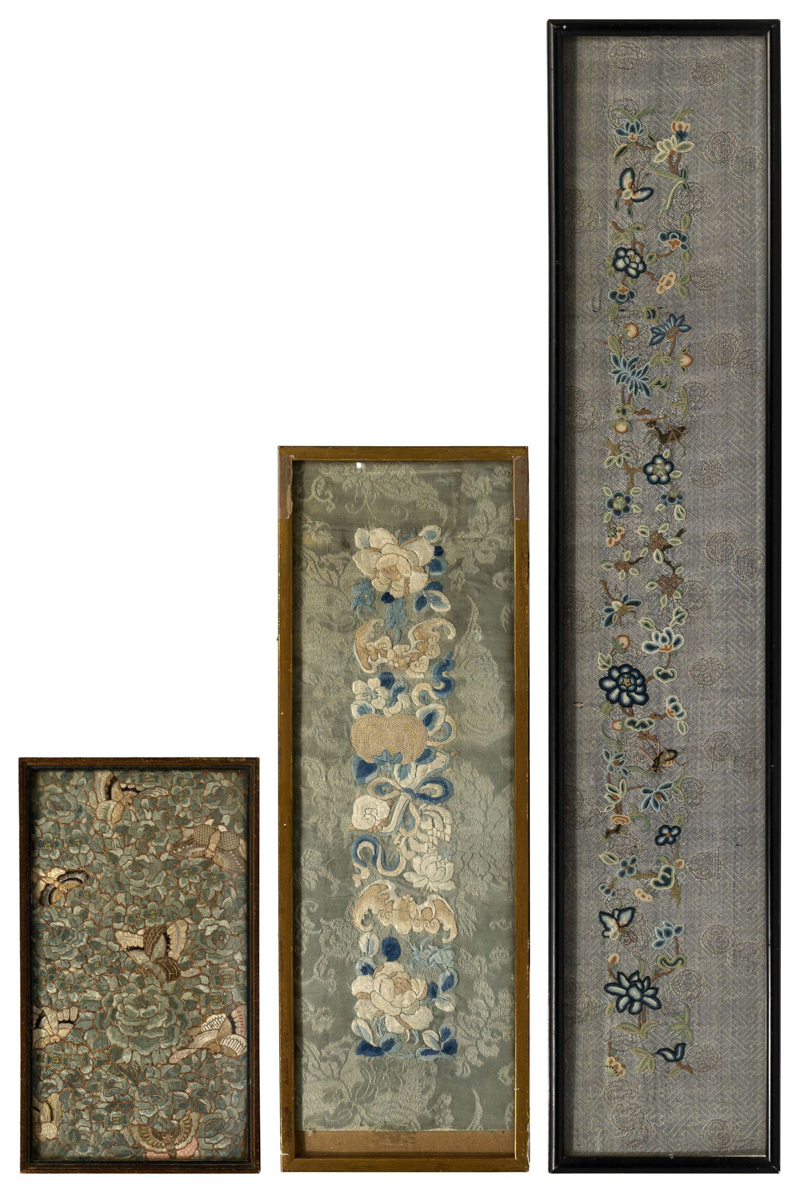 Chinese Embroidered Silk Panel Assortment (1 of 4)