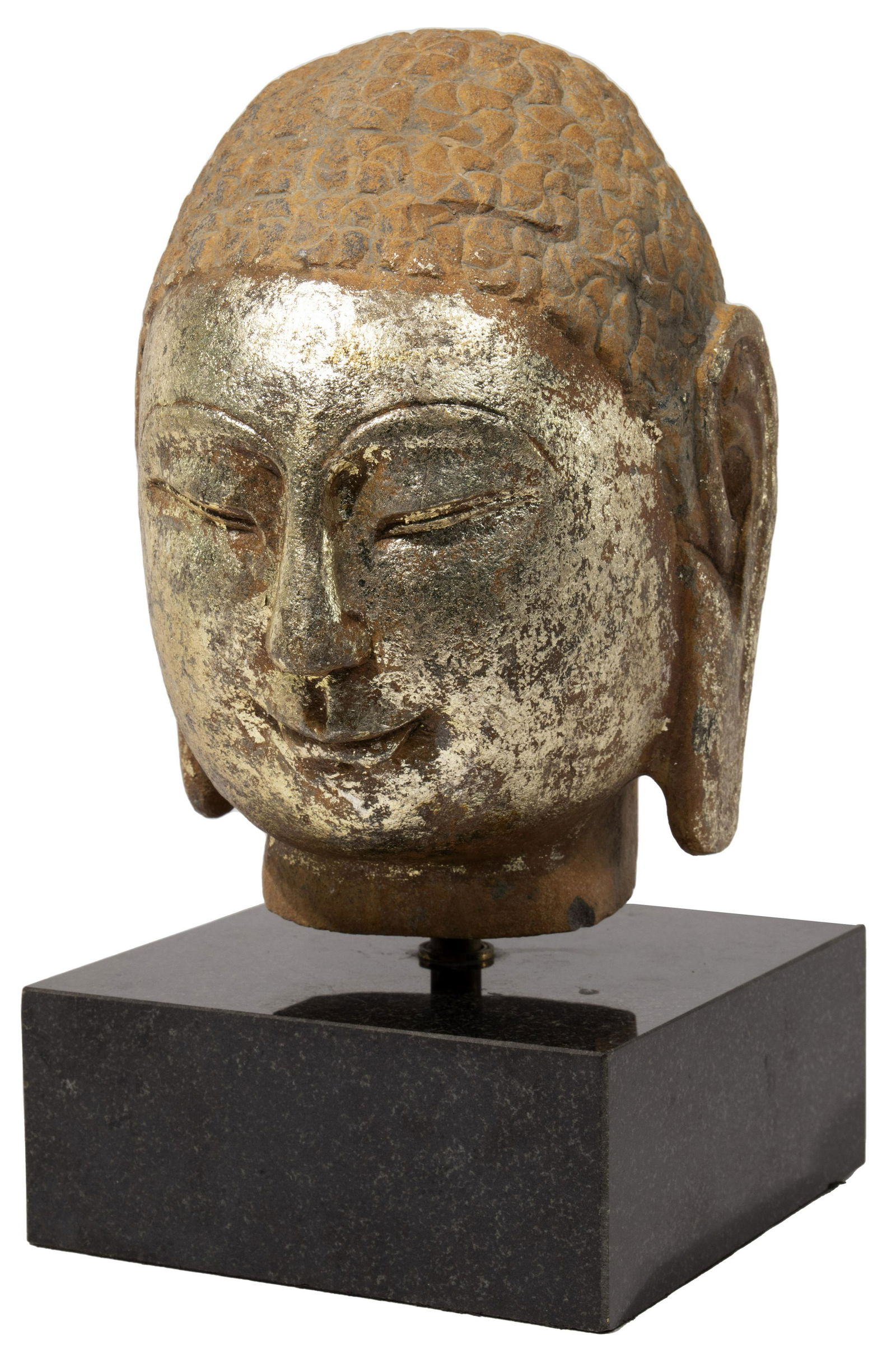 Chinese Northern Qi Carved Stone Buddha Head Sculpture (1 of 4)