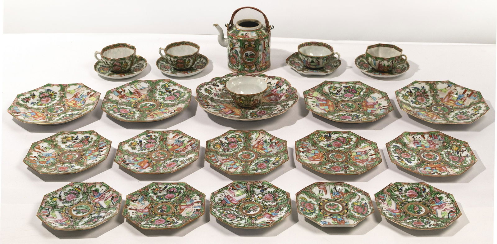 Chinese Rose Medallion Porcelain Assortment (1 of 1)