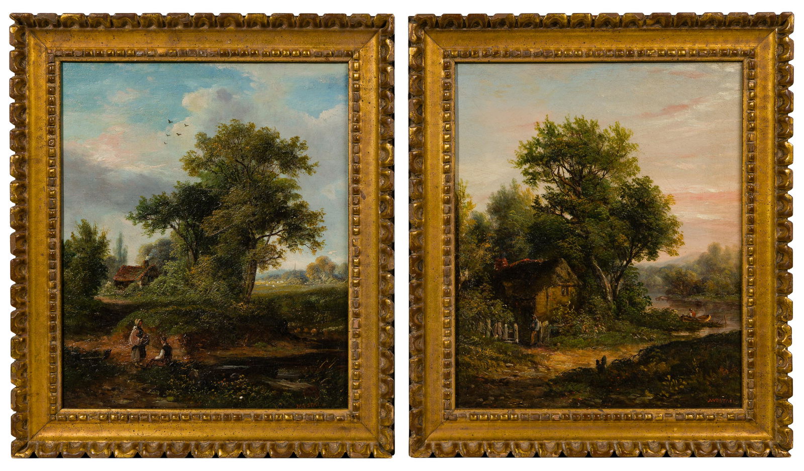 John Westall (British, 1823-1894) Oils on Canvas (1 of 8)