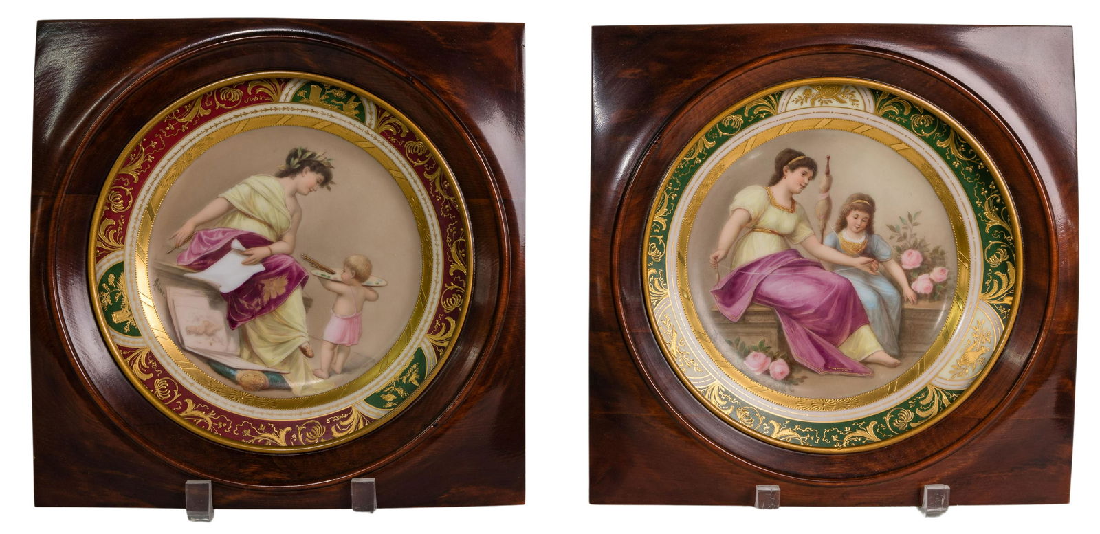 Royal Vienna Hand Painted Porcelain Portrait Plates (1 of 6)