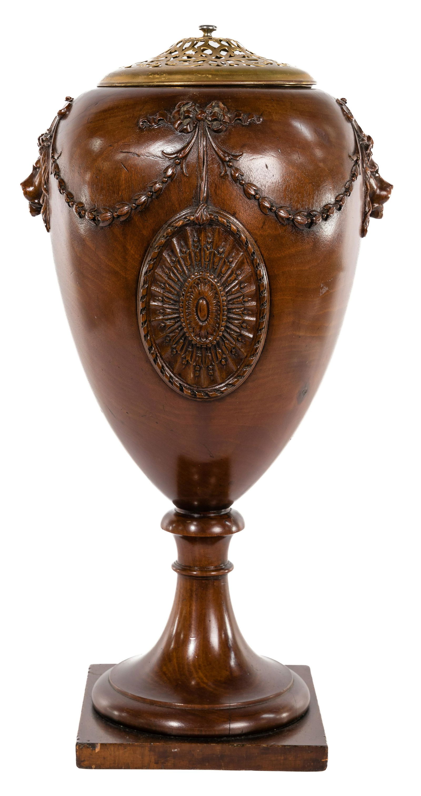 Carved Wood Urn (1 of 7)