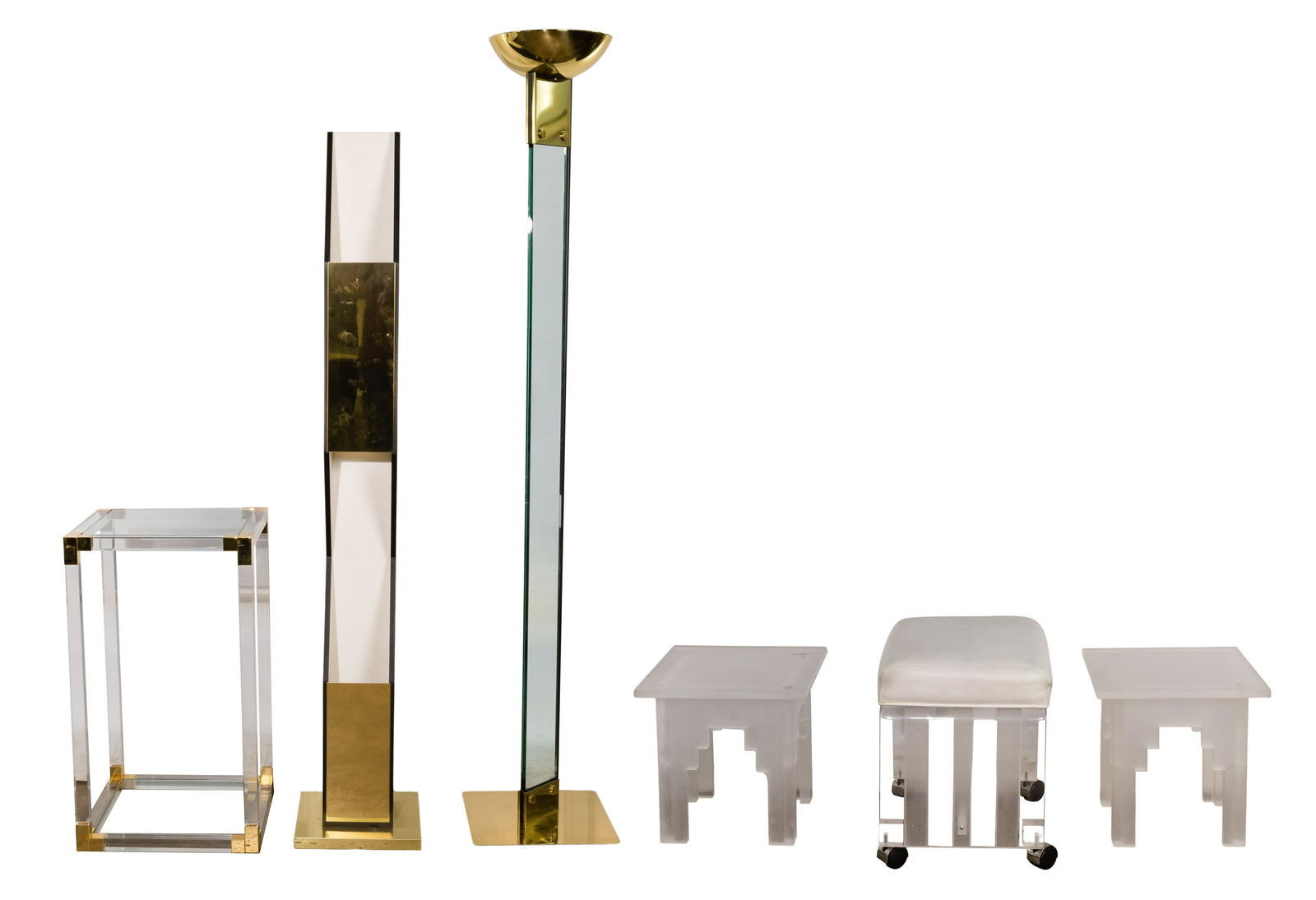 Lucite and Glass Furniture Assortment (1 of 5)