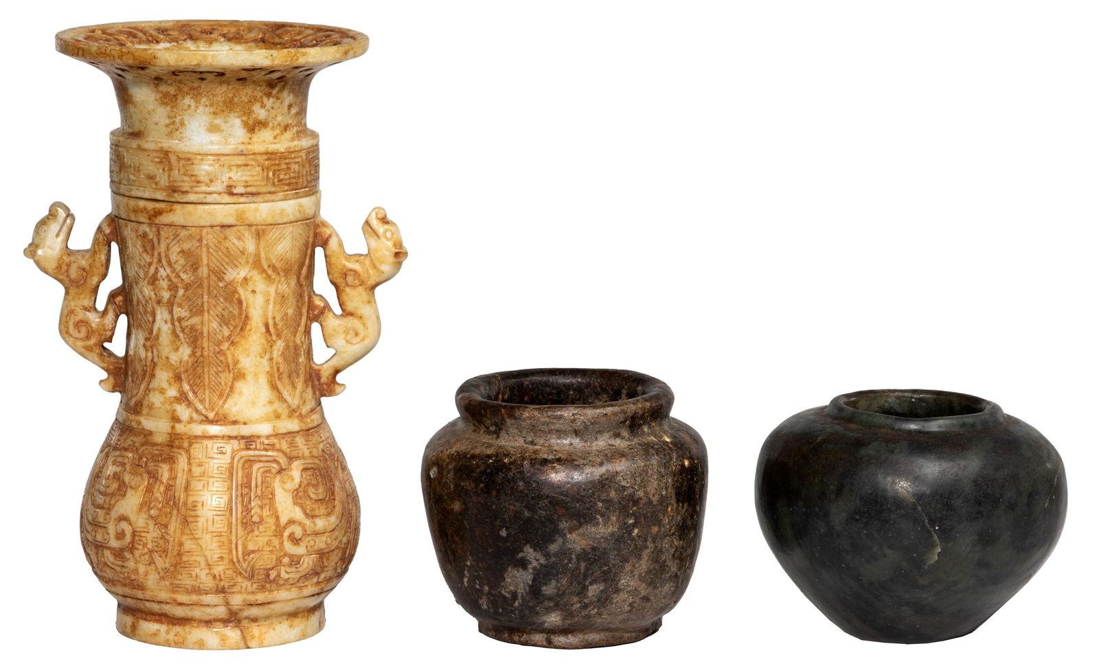 Chinese Jadeite Jade Vessel Assortment (1 of 4)