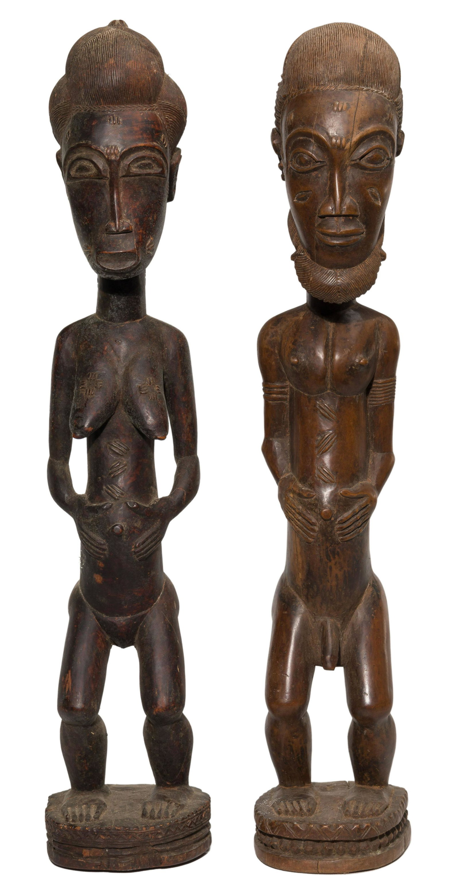 African Baule Carved Wood Sculptures (1 of 3)