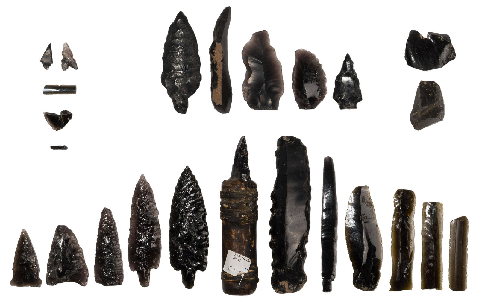Pre-Columbian Black Obsidian Assortment (1 of 2)