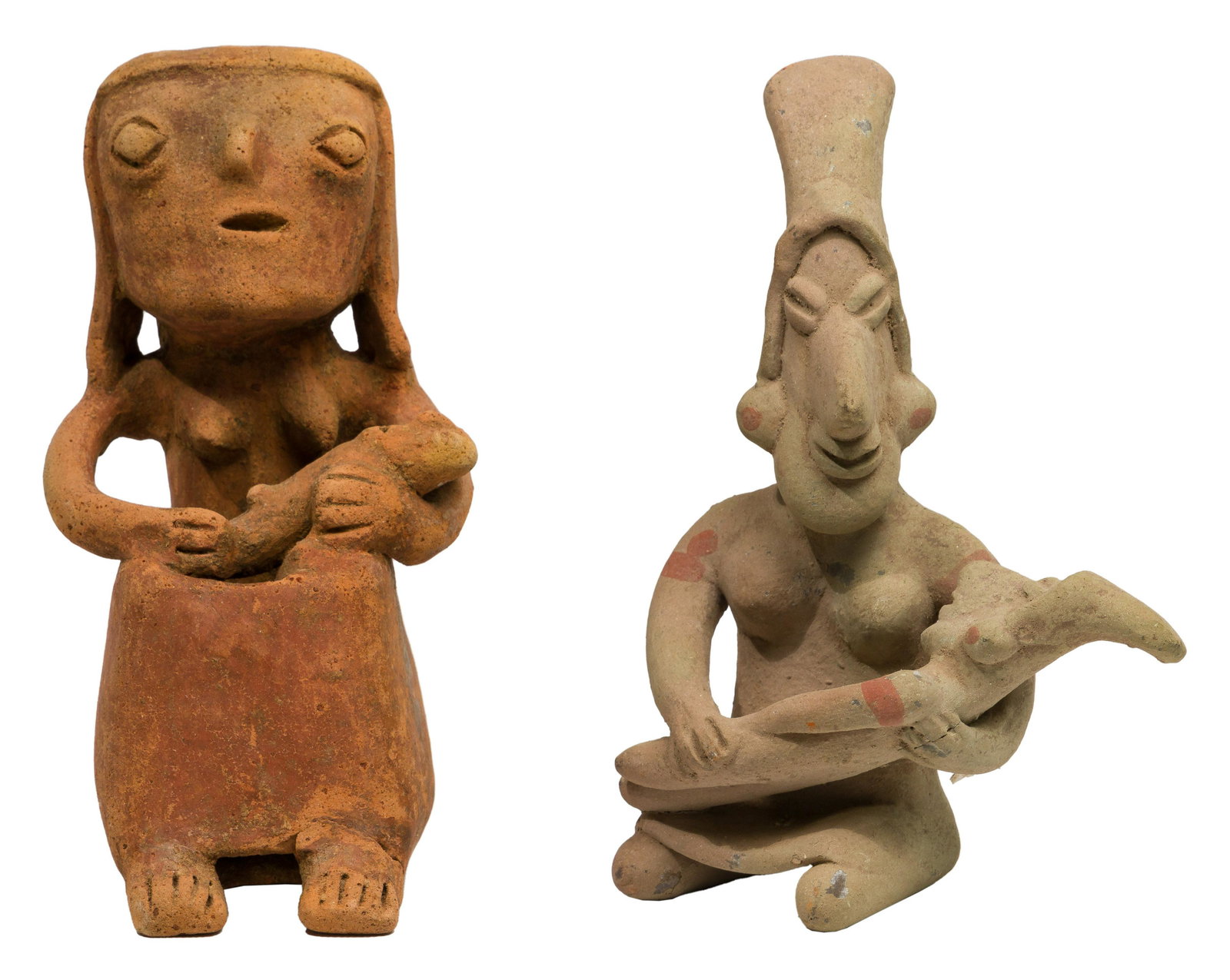 Pre-Columbian Jalisco Ceramic Mother and Child Figurine Assortment (1 of 4)
