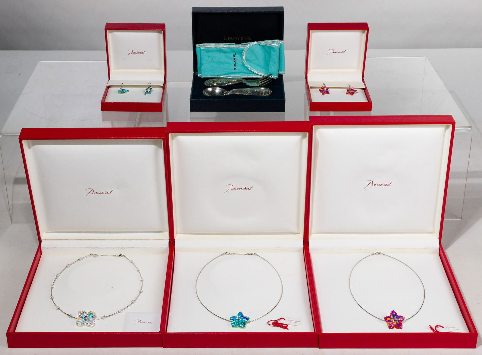 Tiffany & Co. Sterling Silver Baby Utensils and Baccarat Jewelry (1 of 1)