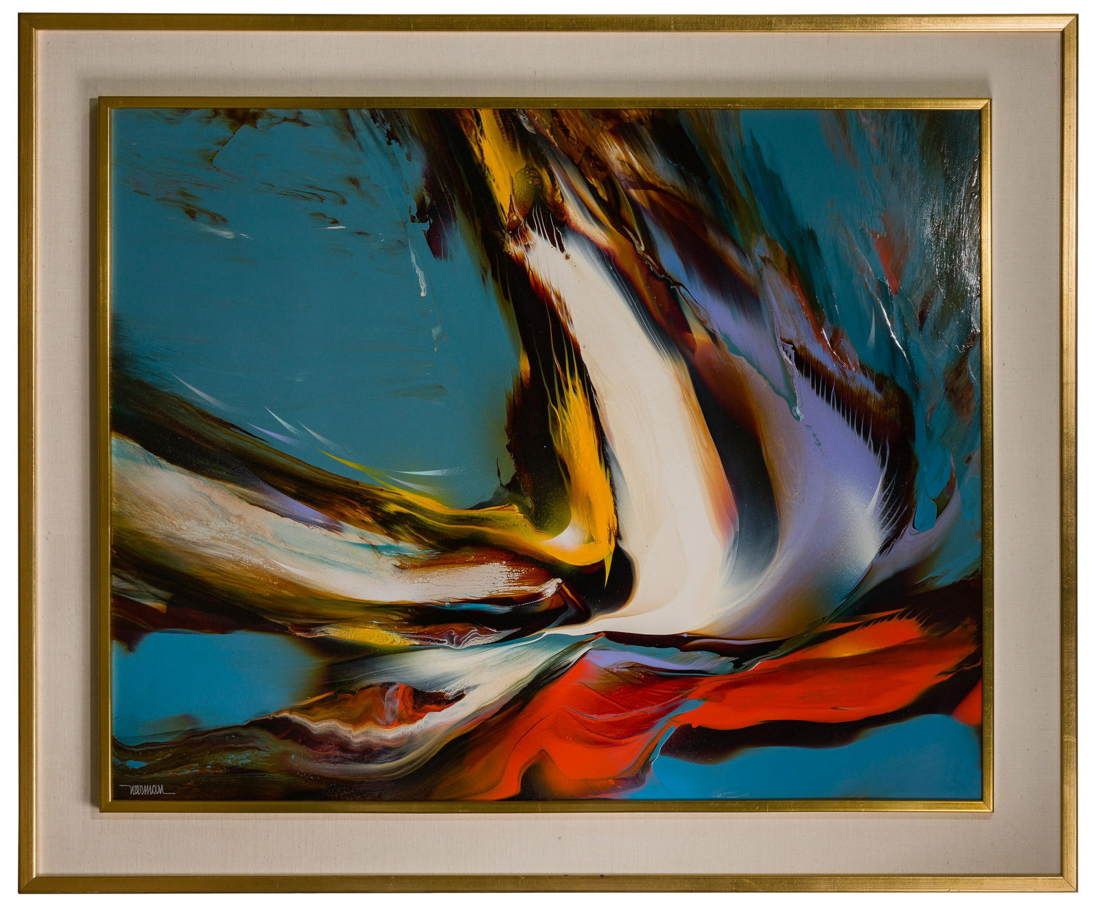 Leonardo Nierman (Mexican / American, b.1932) 'Wind of Springtime' Oil on Board (1 of 3)