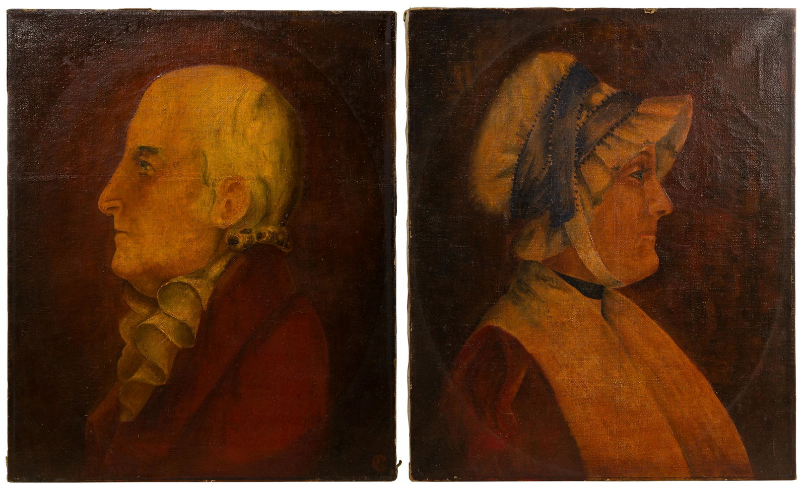 Unknown Artist (19th Century) Colonial Portrait Paintings (1 of 3)