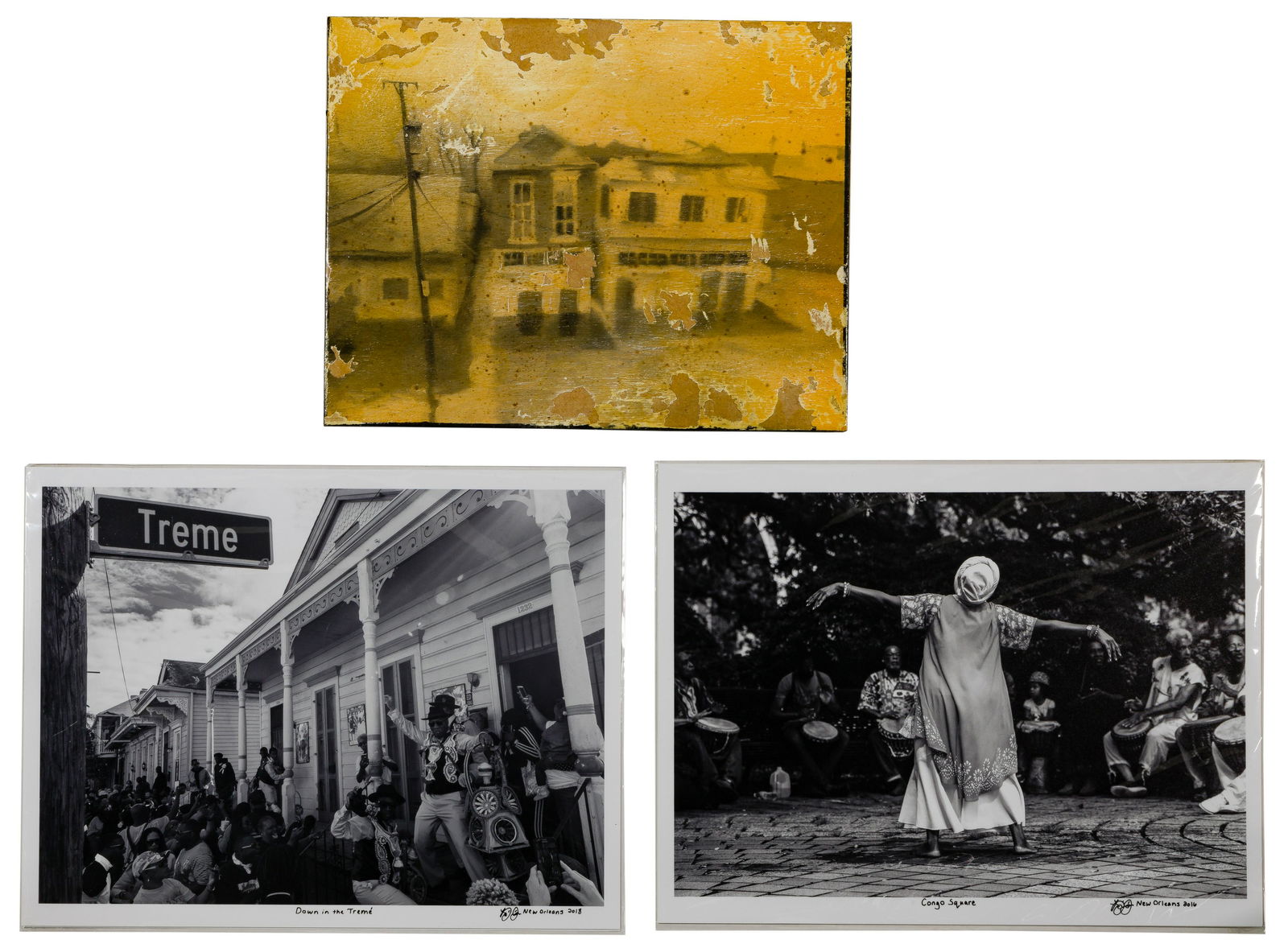 Demiak (Dutch, b.1967) 'New Orleans 2005' Oil and Lacquer on Medium-Density Fibreboard (1 of 2)