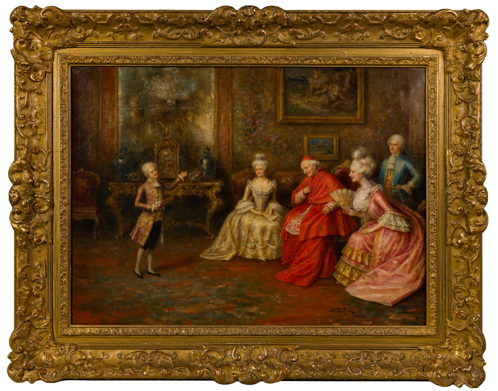 Angelo Zoffoli (Italian, fl.1860-1910) Oil on Canvas (1 of 4)