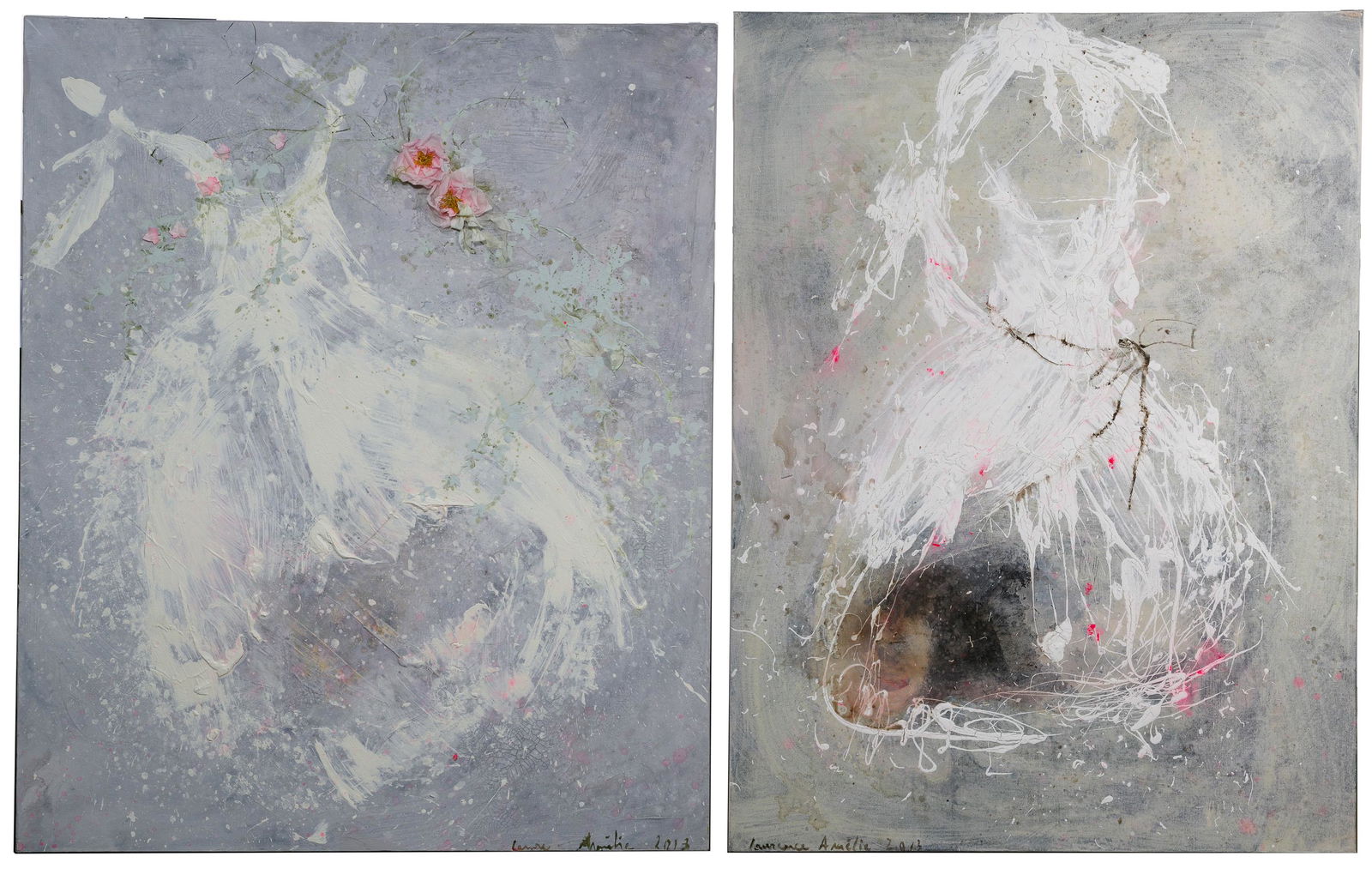 Laurence Amelie Schneider (French, 20th Century) Mixed Media on Canvas (1 of 6)