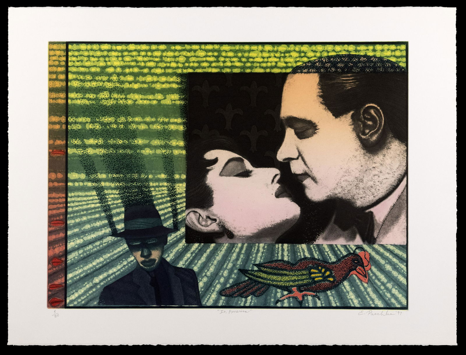 Ed Paschke (American, 1939-2004) 'In America' Etching and Aquatint (1 of 3)